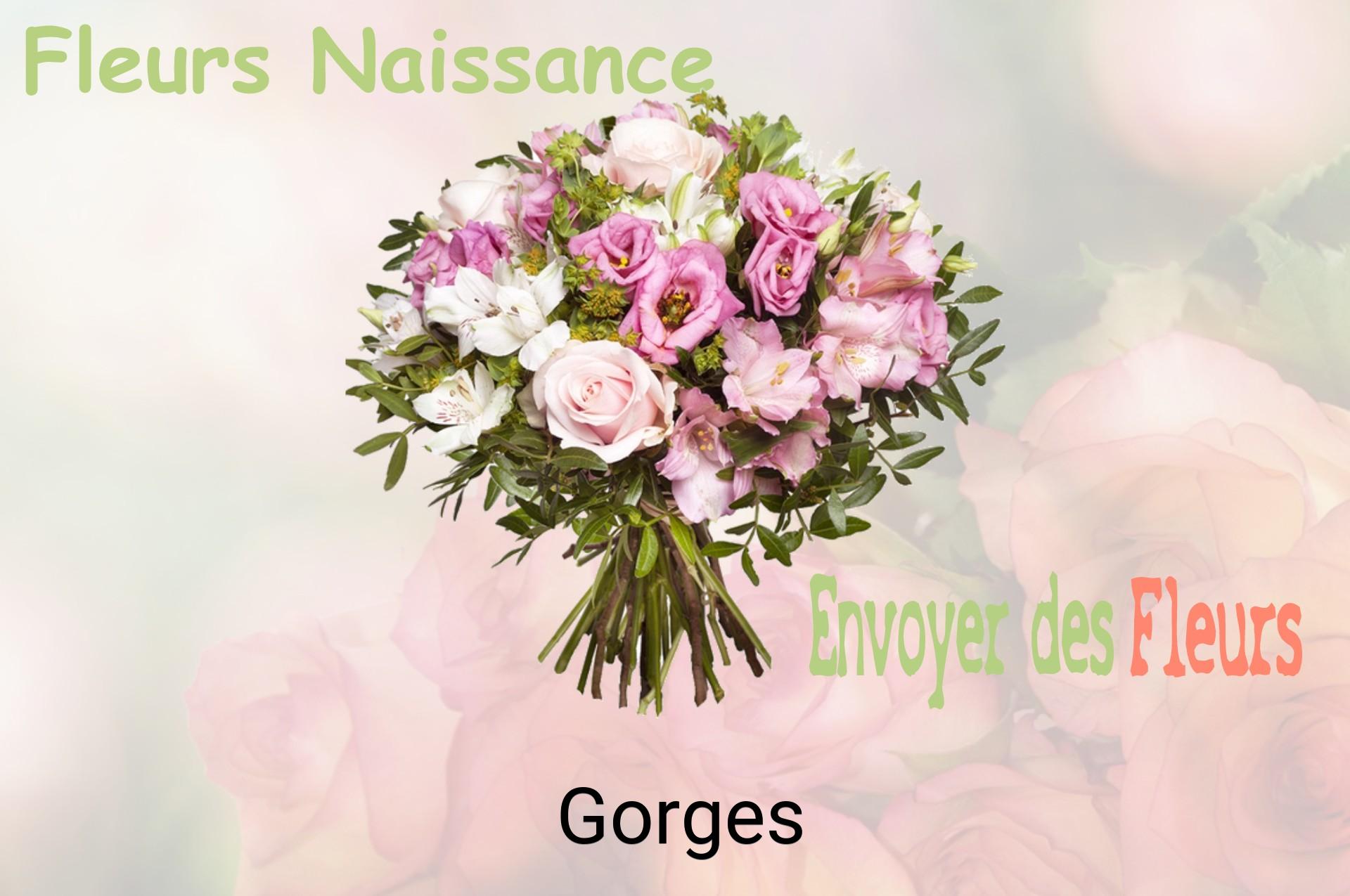 Bouquet de fleurs de naissance livré à Gorges